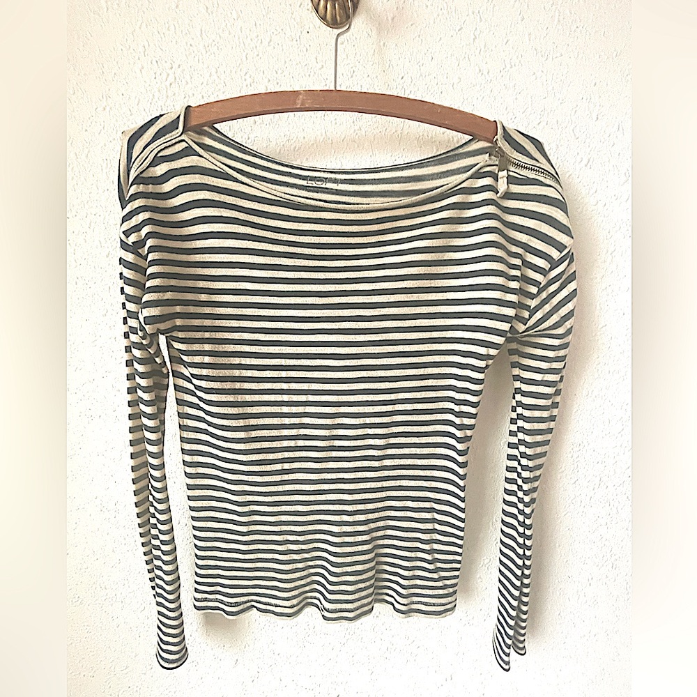 Loft | Striped Long Sleeve Shirt